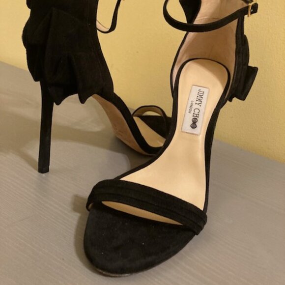 Jimmy Choo black suede sandals size 41 - Picture 2 of 3